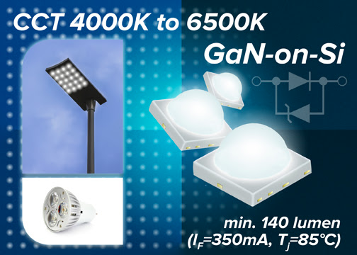 Toshiba to expand range of GaN-on-Si high-power white LEDs